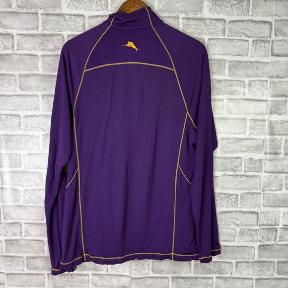 Minnesota Vikings x Tommy Bahama Wool Blend Quarter Zip Pullover Mens Medium - Picture 4 of 8